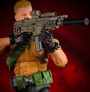 1:12 SCAR CQB w/ Silencer For G.I. Joe Classified Marvel 6” ACTION FIGURE GA89LG - Picture 1 of 9
