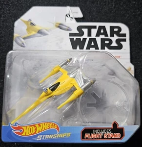 🔥Hotwheels Star Wars Starships NABOO N-1 Starfighter SW1-70 W/ Stand & R2D2🔥 - Picture 1 of 3