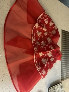 Valentines Vintage 50s Sheer Red Apron tie Back Pinup Retro Cosplay - Picture 1 of 6