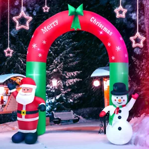 Decorazione gonfiabile gonfiabile da esterno illuminata da 8 piedi giardino gigante decorazione festa - Foto 1 di 6