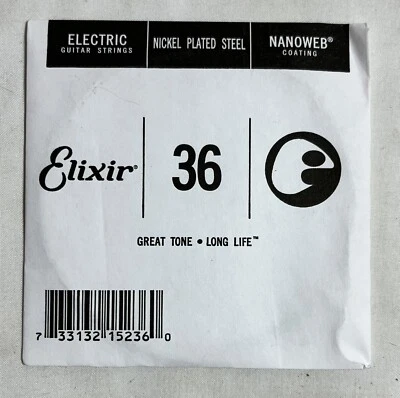 Elixir 15236 Nanoweb Electric .036 Single Guitar String NOS Guitar String - Image 1 of 2