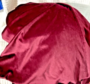 5 Yards Stretch Velvet(Spandex) Fabric, 60" Wide Wine,Maroon - Picture 1 of 3