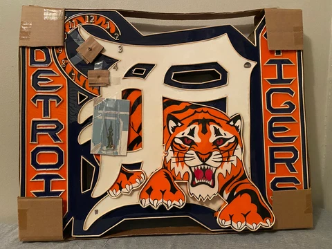 Prison art - Handmade Detroit Tigers Clock Cover