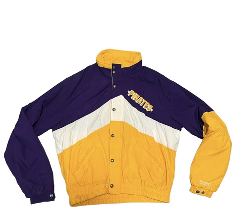 Vintage East Carolina Pirates ECU DeLong Mens Embroidered Nylon Jacket- Large Cover