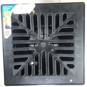 RELN 9 in. x 9 in. Vortex Catch Basin Complete with Black Concave Grate - Picture 1 of 6