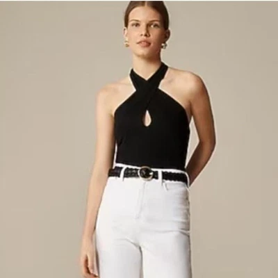 J. Regata Crew Stretch Halter preta pequena - Imagem 1 de 4