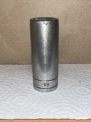 S-K  Wayne Tools 8417 ,3/8" Drive , 17mm Deep Chrome Socket,  6 Point.  USA - Image 1 of 4