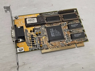 ATI Mach64 CT, 2MB, PCI, VGA, Asus PCI-V264CT, WORKING VINTAGE CARD - image 1 of 4