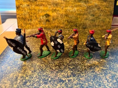 Trofeo Miniaturas Guerras Zulúes. Seis aliados nativos británicos 1:32 metal Foto 1 de 4