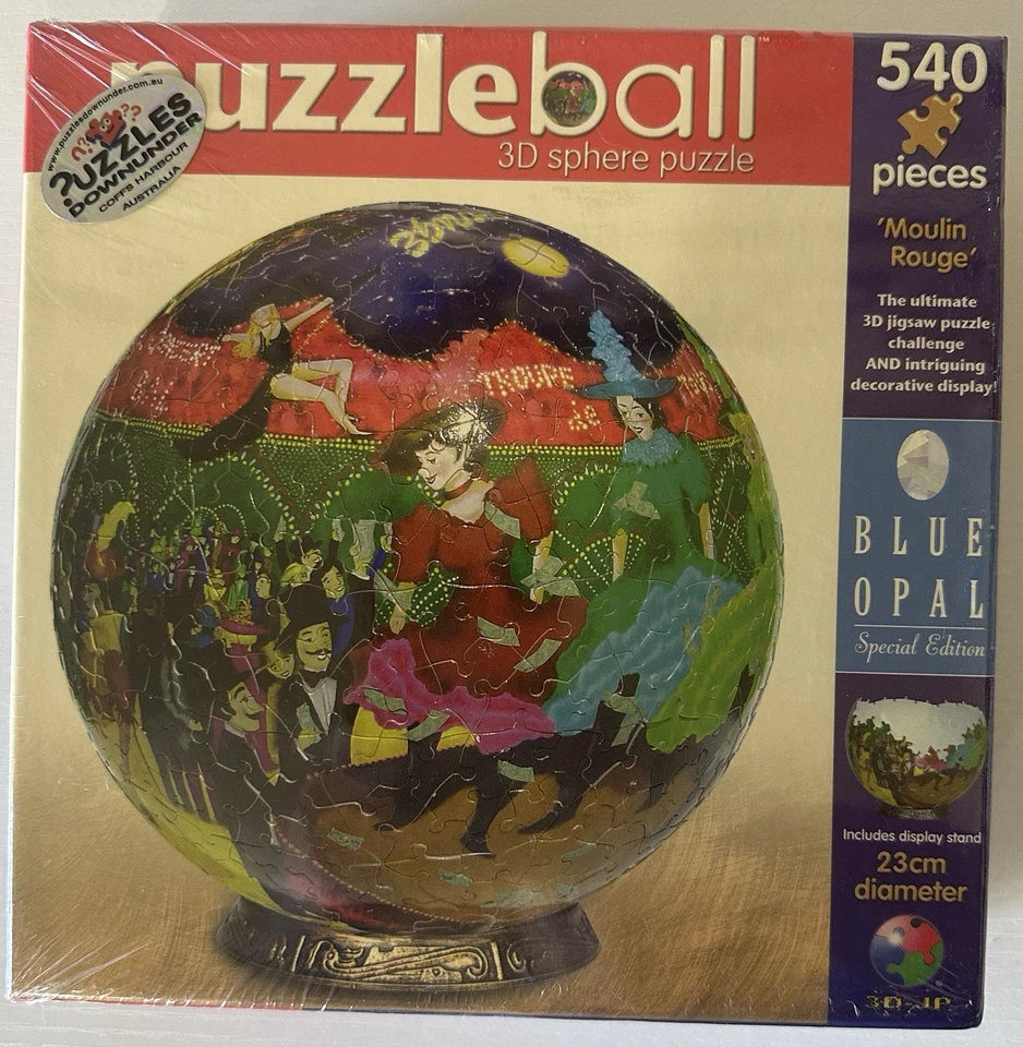 Blue Opal Puzzleball Moulin Rouge 3D Sphere Puzzle Special Edition - New Sealed - Image 1 of 4