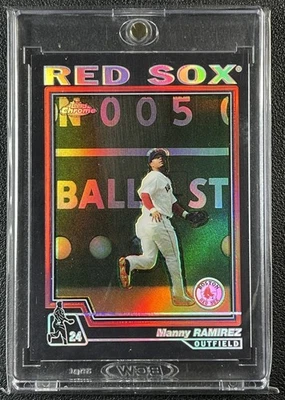 MANNY RAMIREZ 2004 TOPPS CHROME #22 REFRATOR PRETO RED SOX - Imagem 1 de 3
