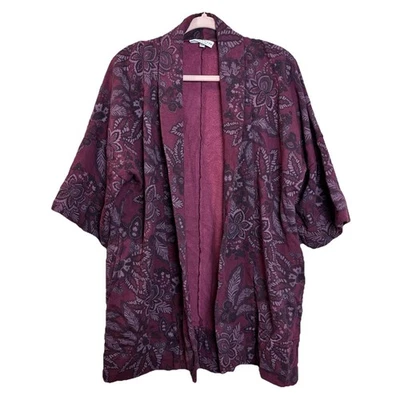 Abrigo BRYN WALKER Bambú/Algodón Orgánico Vellón Vigne Floral Lagenlook Margo M Foto 1 de 4