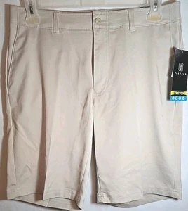NWT PGA Tour Mens Motionflux 360 Stretch Golf Shorts 34 Beige - Picture 1 of 7