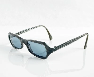 【RARO】 Gafas de sol de colección años 90 Alain Mikli 2139 a rayas ojo de gato 🇫🇷Hechas a mano en Francia Foto 1 de 4