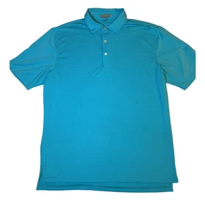 Peter Millar Blue Summer Comfort Golf Polo Size Large Founders Cup - Picture 1 of 7