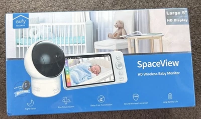 Eufy SpaceView HD kabelloses Babyphone mit Bonus-Weitwinkelobjektiv T83001D2 - Bild 1 von 4