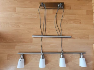 Fischer & Honsel Deckenleuchte Lampe Metall silber matt Nr. 16244 und 4 x 21630 - Bild 1 von 12