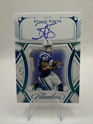 2024 Panini Flawless Reggie Wayne Honored Ink 1/1 SP Auto Colts  One Of One!! - Image 1 of 3