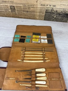 Vintage Needle Kit Crochet Needles Sewing Needles Vintage Early 1900s - Picture 1 of 9