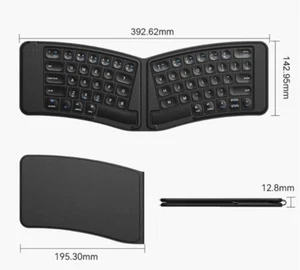 BOW HB367 Ergonomic Foldable Bluetooth Keyboard For Huawei XTs X6 OPPO Find N5 - Picture 1 of 14
