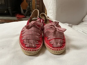 Castaner Womens Red Gingham Espadrilles. Size 40 EU. 9.5 U.S. - Picture 1 of 6