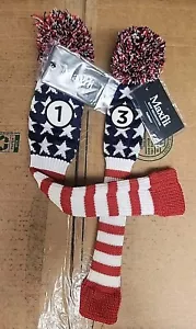 MAXFLI Stars & Stripes Golf Headcovers Driver 1, Fairway 3. Free Ship - Picture 1 of 3