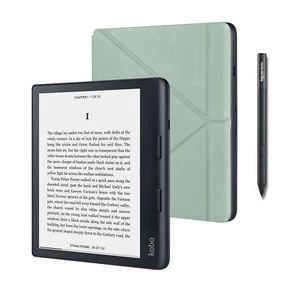Kobo Sage eReader Bundle with Green SleepCover and Stylus - Afbeelding 1 van 7
