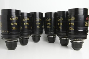 Cooke S7/i Prime Lens set - Full Frame T2 (25mm, 32mm, 40mm, 50mm, 75mm, 100mm)