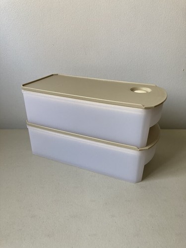 2 Tupperware 5194 Shelf Smart Stacking Containers 2.5 Cups w Lids | eBay