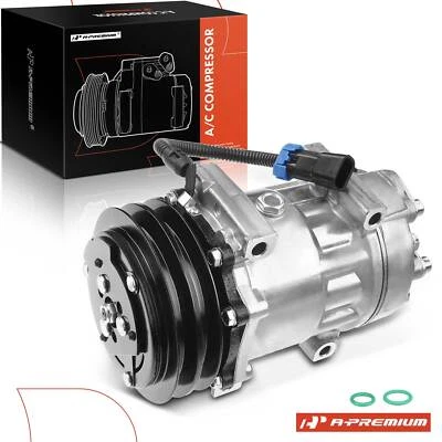 AC Compressor with Clutch for Volvo ACL WAH WG White / GMC ACL WCA WHL WIA WIM - Image 1 of 4