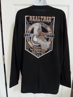 **¡NUEVO!!  Camiseta REALTREE Talla L Manga Larga Gráfica Pavo Caza Aire Libre** Foto 1 de 4