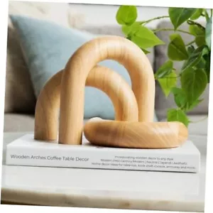 Home Decor Accents, Aesthetic Shelf Decor, Coffee Table Natural 3pc Set Arches - Picture 1 of 7