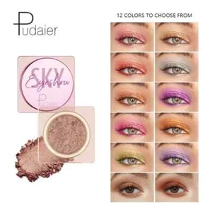 Colorful Nude Glitter Mineral Eye Shadow Smoky Gold Shimmer Eyeshadow Cream Gels - Picture 1 of 19