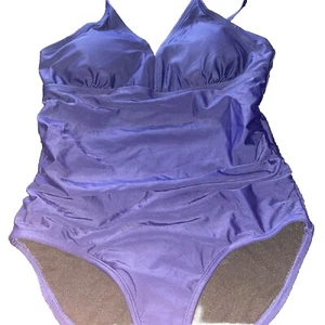 Eifotjos 1-teiliger Badeanzug mit V-Ausschnitt Blau Größe M Umstandsmode Neu Mit Etikett - Bild 1 von 10