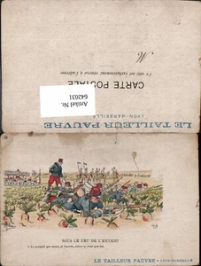 642031,Künstler AK Guillaume Satire Karikatur Humor Scherz Militär Sous le feu d - Picture 1 of 1