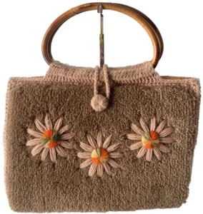 Handmade Carpet Bag Tote Handbag Purse Floral Vintage 60s 70s - Picture 1 of 16