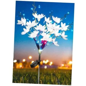 Solar Garden Lights - Pack Solar Flowers Lights Waterproof Outdoor for 2 - Picture 1 of 7