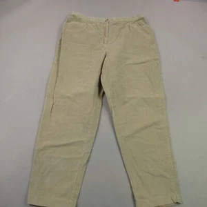 J Jill Pants Women 16 Petite Straight Straight Leg Outdoors Corduroy Chino Tan - Picture 1 of 10