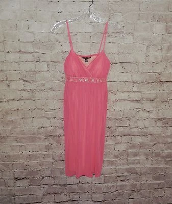 NEW City Triangles Small Slinky Beaded Embellished Spag Strap Y2K Dress NWT 1189 - Image 1 of 4