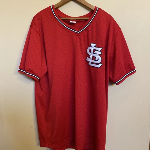 Vintage St Louis Cardinals Mesh V-neck Sewn Jersey Shirt Workout Training XL Cover
