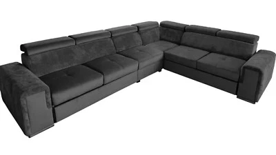 Ecksofa mit Schlaffunktion Fondi V Wohnlandschaft L-Form XXL Sofa Modern 19 - Bild 1 von 4