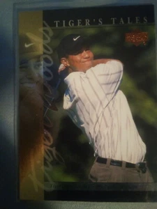 Tiger Woods 2001 Upper Deck Golf Tiger's Tales tt17 Tiger edges Sergio for title - Picture 1 of 1