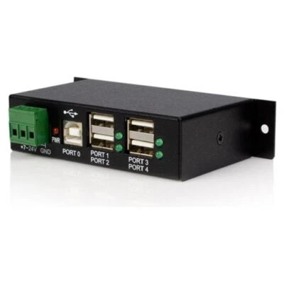 Startech.Com Hub USB 2.0 Industriale Black 4 porte ST4200USBM - Immagine 1 di 3