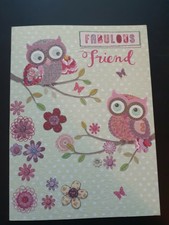 Friendship Card  Blank Owls