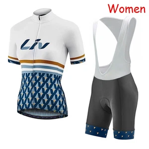 Womens Cycling Shorts Set 34 2021 Team Cycling Jersey Womens Summer Bike Shirt Bib Shorts Set Bicycle Outfits