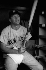 Baseball World Series New York Yankees Mickey Mantle In Dugout 1961 1 Old Photo