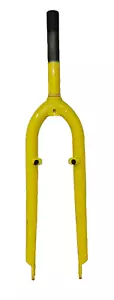 Mountain Bike-atb 26" Yellow Rigid Steel Front Fork 168mm Column Factory Bargain - Picture 1 of 2