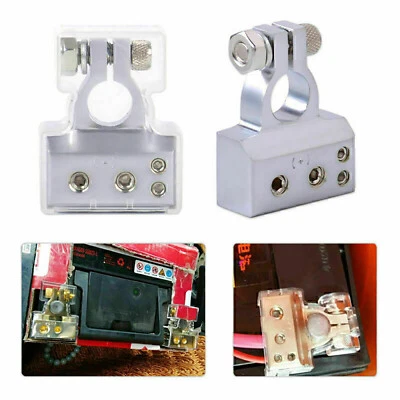 2x 4/8 AWG Pluspol&Negativ Auto KFZ Batterieklemme Terminal Polklemmen Verteiler - Bild 1 von 4