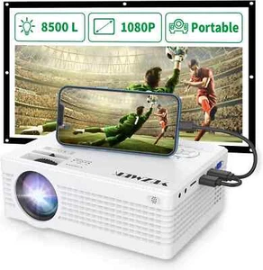 Proyector YEZMEK Mini Proyector 20000K Nativo 1080P Colores 16.7M Full HD AK-01 - Imagen 1 de 7