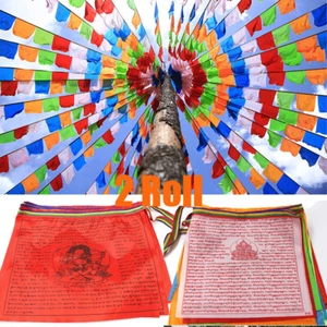 60 Bandera de Oración Tibetana Budista Mediana, Bandera de Oración Multicolor, Banderas Grandes de 11" - Imagen 1 de 12